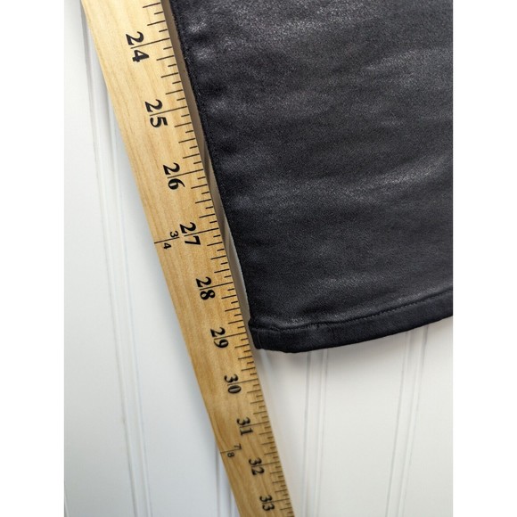 Agolde Womens Waxed Jeans Shiny Black Stretch Denim Size 27‎ Biker Party Stylish - Picture 8 of 13